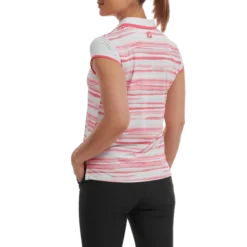 FootJoy Ladies Cap Sleeve Colour Block Lisle Golf Polo Shirt 88466 -Golf-Footjoy FJ 88466 03