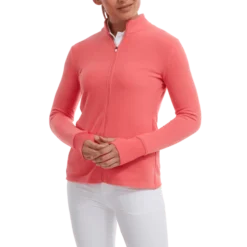 FootJoy Ladies Full Zip Fleece Golf Mid Layer 88468 -Golf-Footjoy FJ 88468 02